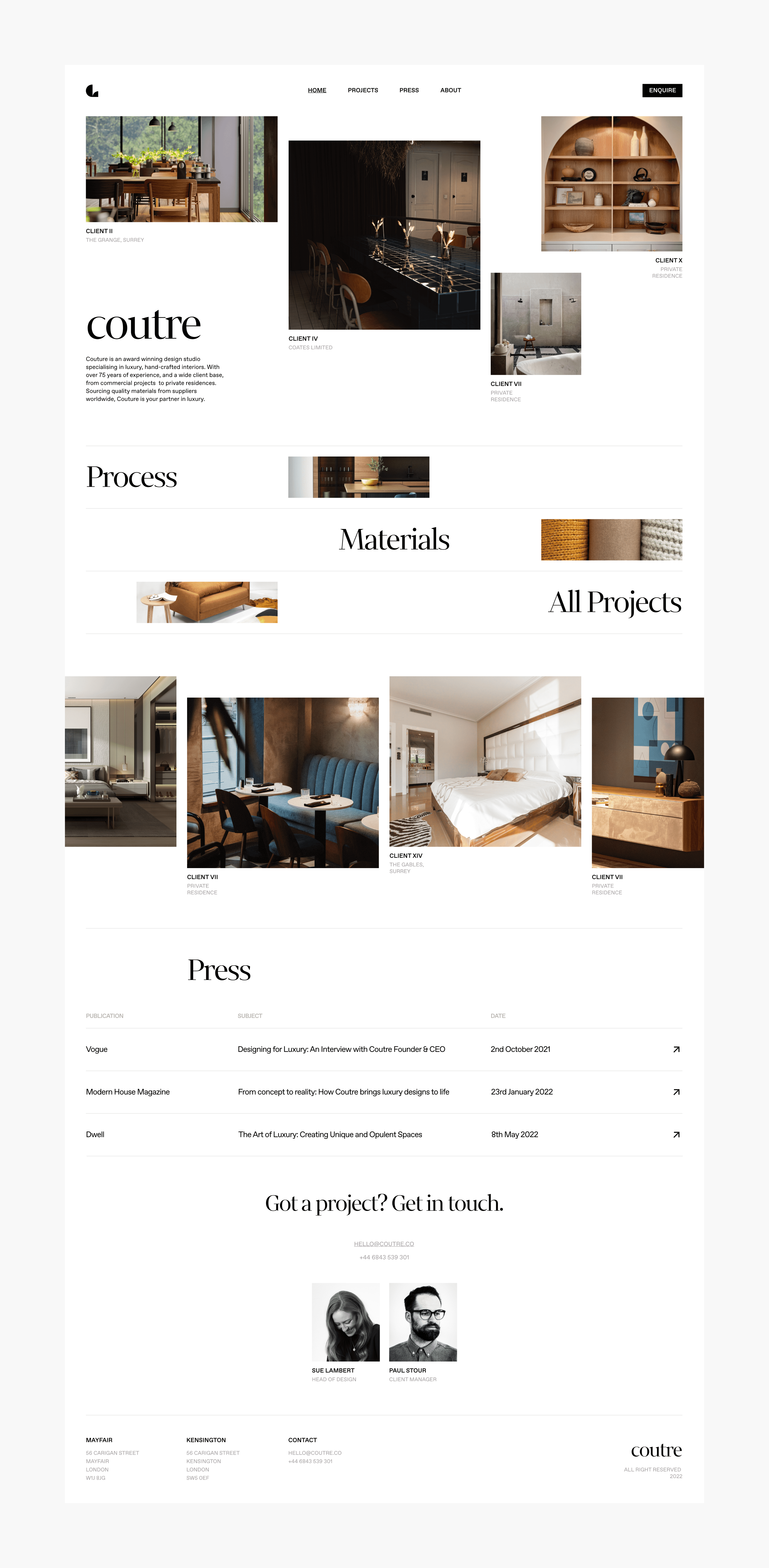 Home Page Web Design