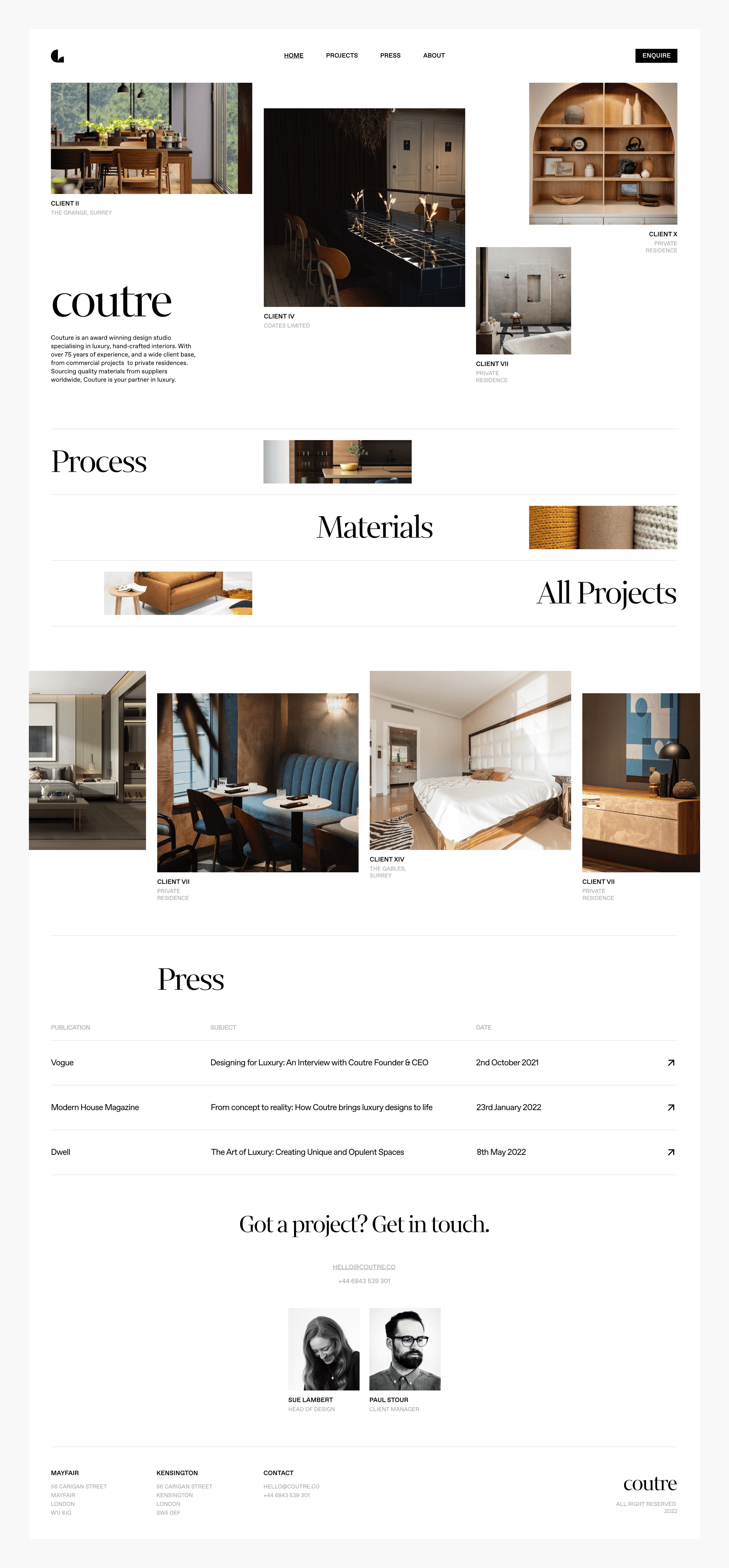 Home Page Web Design